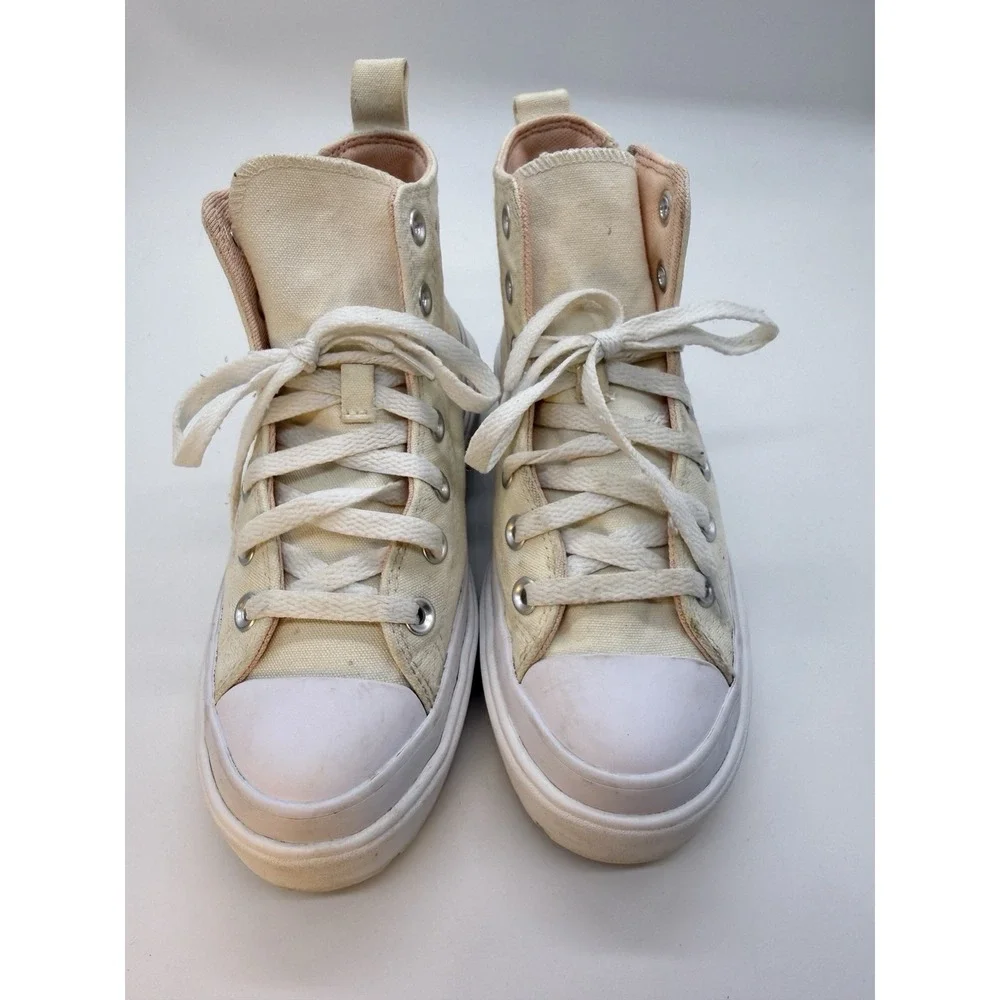 Chuck Taylor All Star Lugged Lift Platform Flowers Easy On Youth Sneakers Size 3